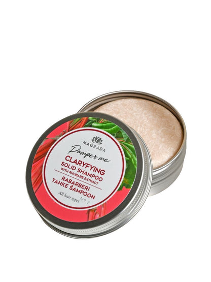 Clarifying Solid Shampoo With Rhubarb Extract